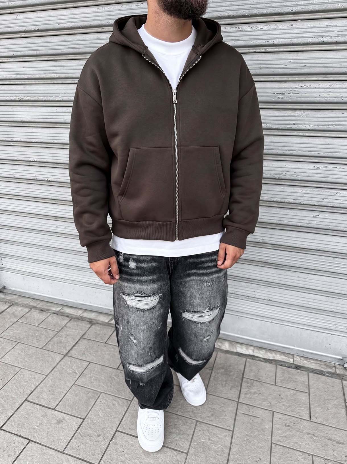 Hoodie Crop Zip Mod.Z - immagine 7
