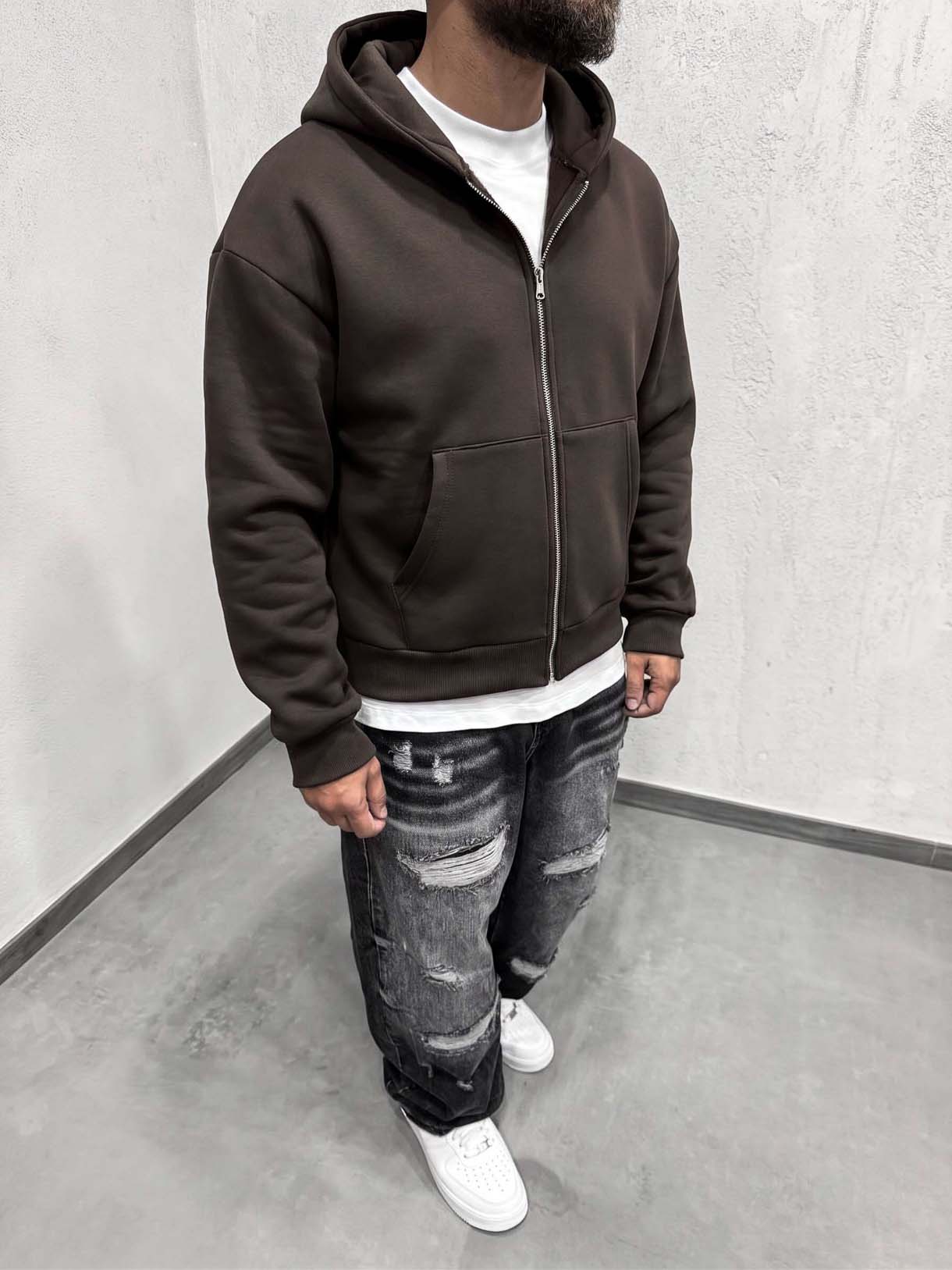 Hoodie Crop Zip Mod.Z - immagine 3
