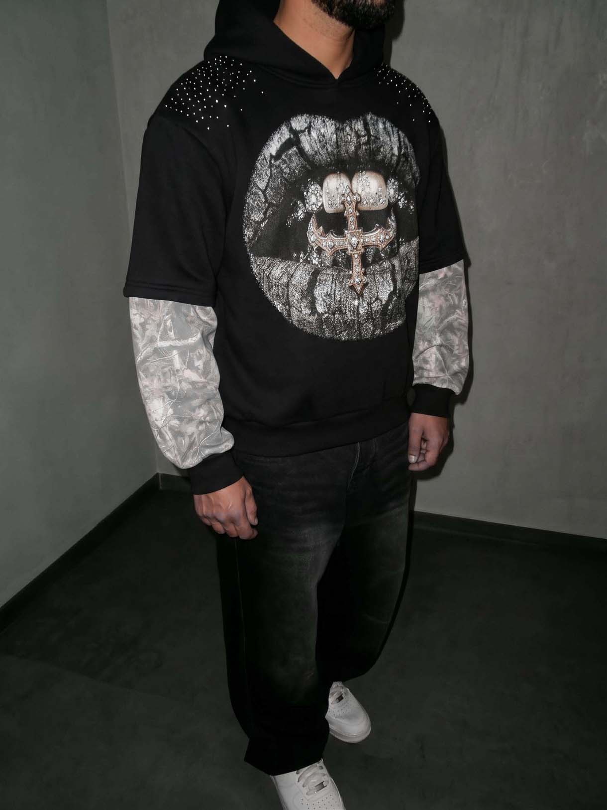 Hoodie Camo Mouth Crown - immagine 6