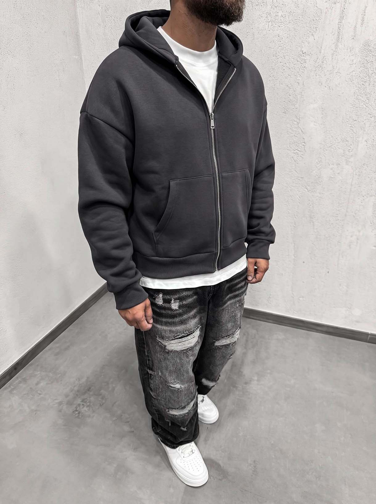 Hoodie Crop Zip Mod.Z - immagine 5