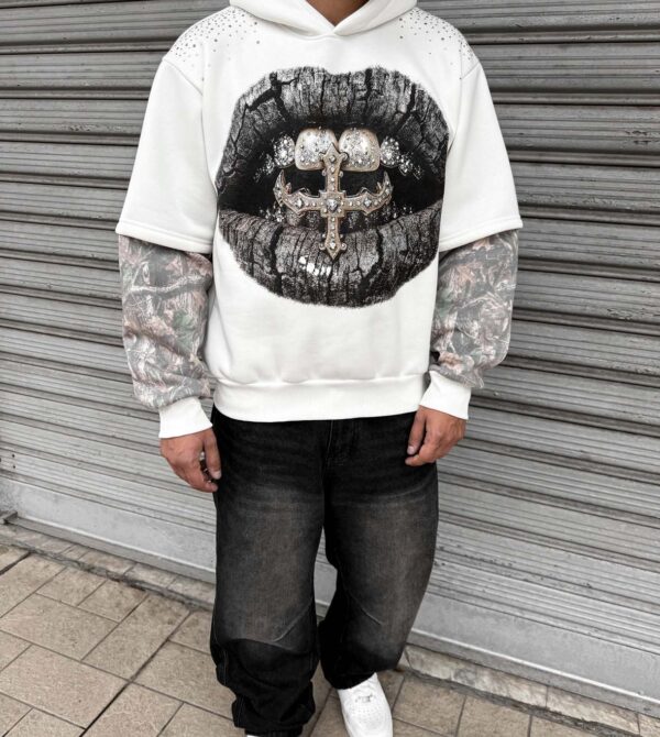 Hoodie Camo Mouth Crown