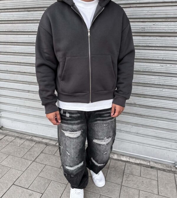 Hoodie Crop Zip Mod.Z