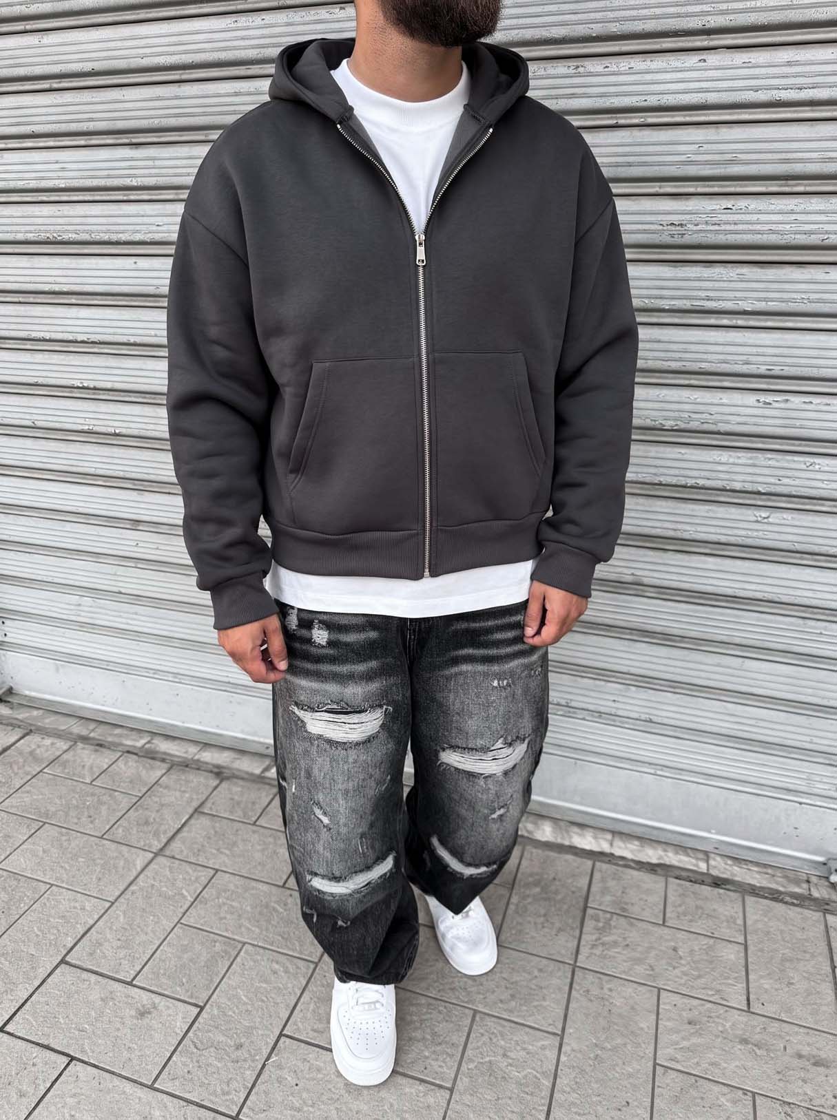 Hoodie Crop Zip Mod.Z