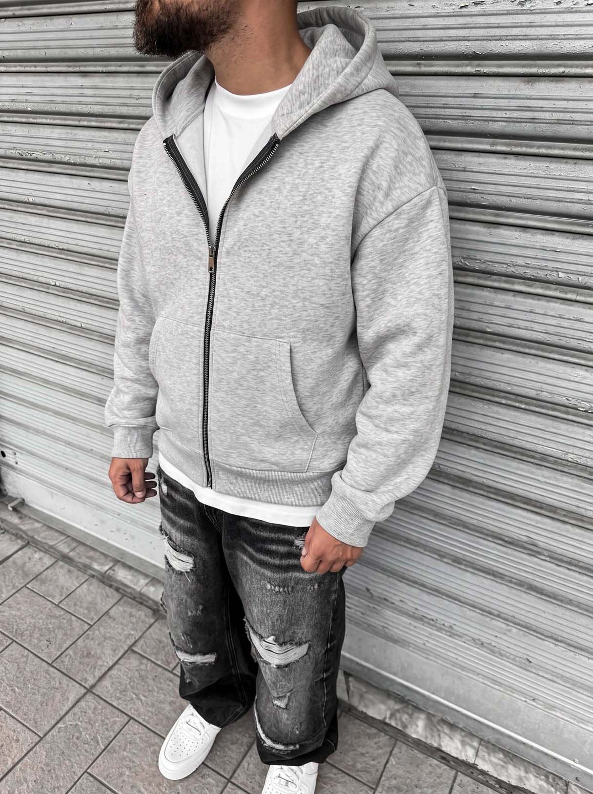 Hoodie Crop Zip Mod.Z - immagine 4
