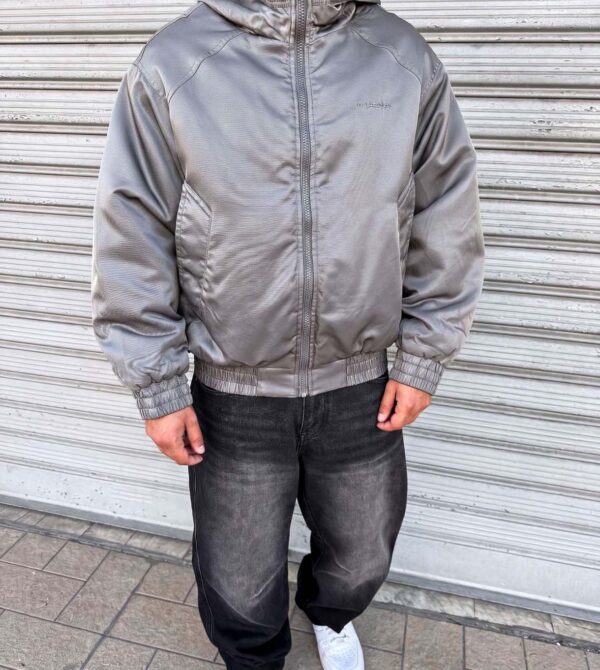 Bomber High Zip Ricamato