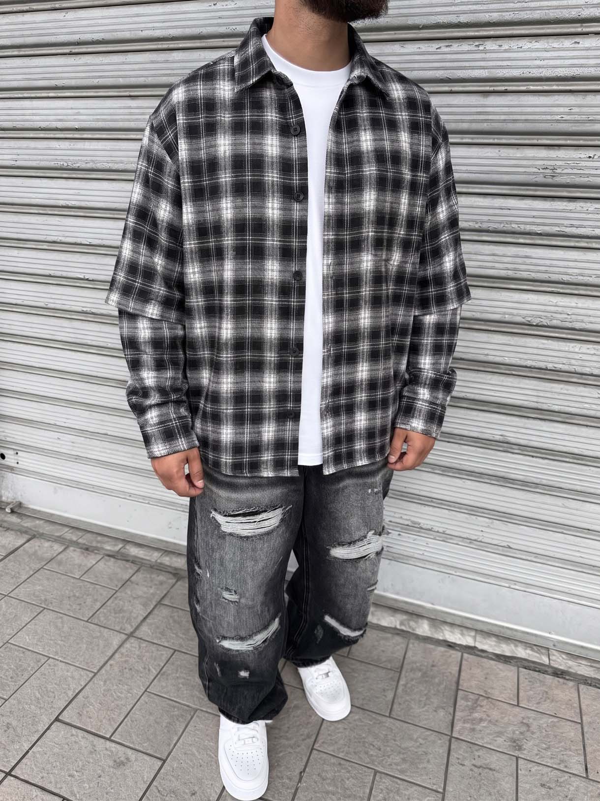 Camicia in flanella manica doppiata - immagine 4