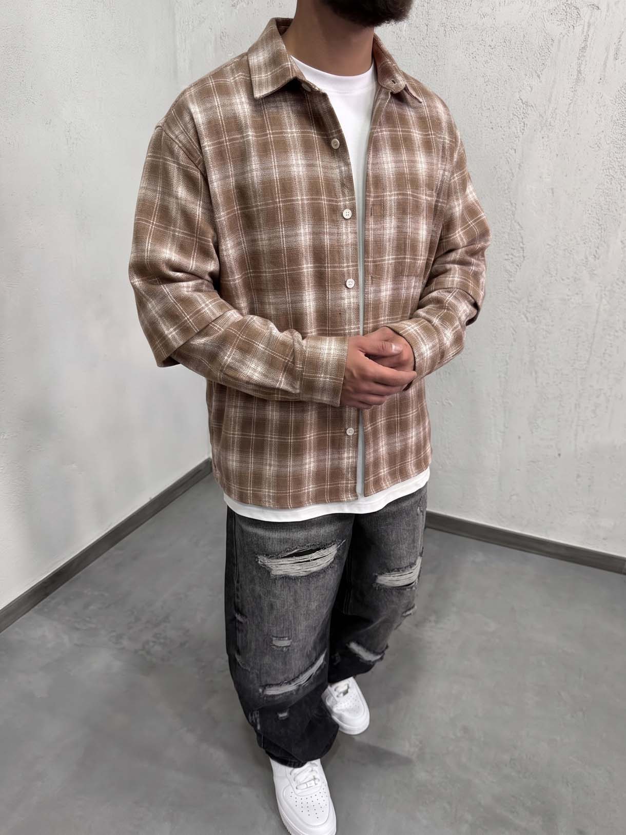 Camicia in flanella manica doppiata - immagine 6