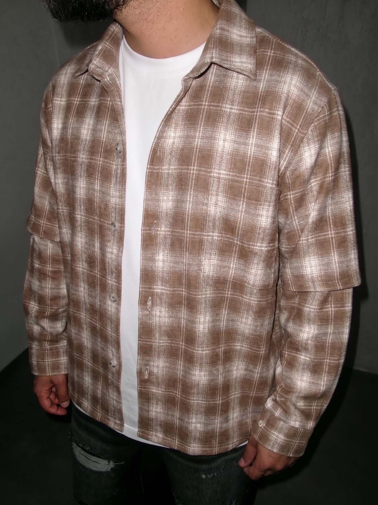 Camicia in flanella manica doppiata - immagine 3
