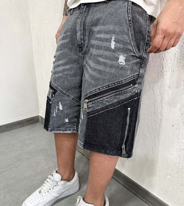 Shorts Patch Black Zip
