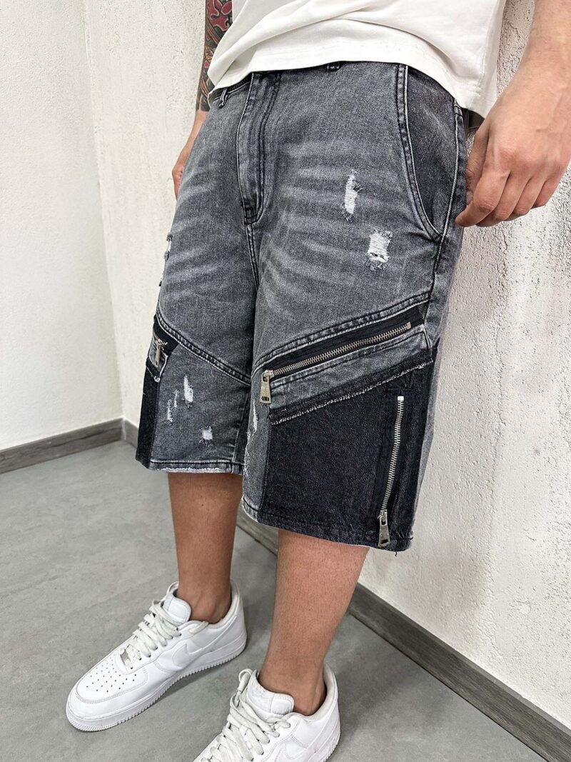 Shorts Patch Black Zip