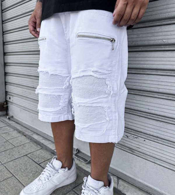 Shorts Byker Double Zip White