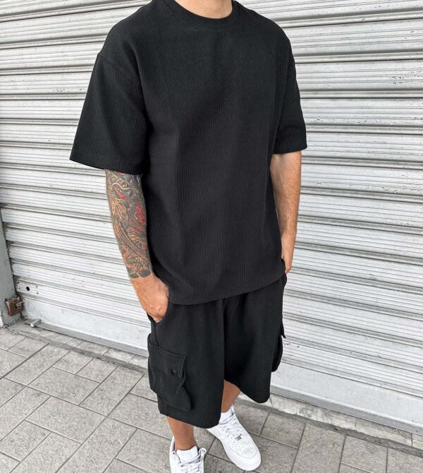 Coord Strip Tessuto Doppiato