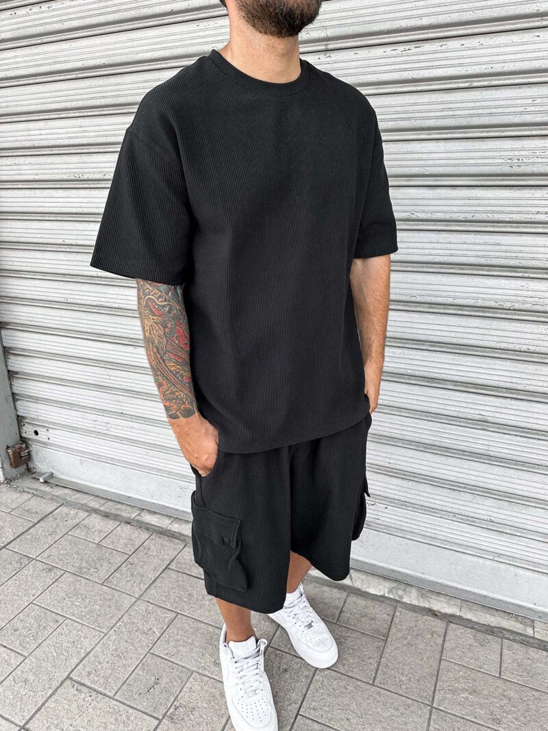 Coord Strip Tessuto Doppiato
