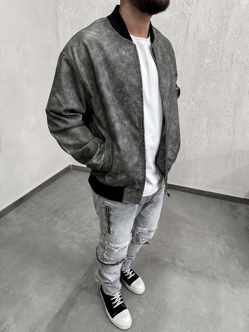 Jacket Grey Wash Ecopelle - immagine 3