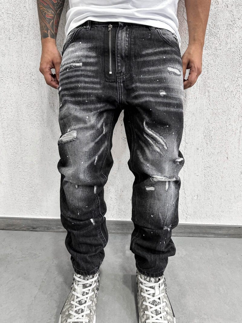 Grey Pointed Zip - immagine 3