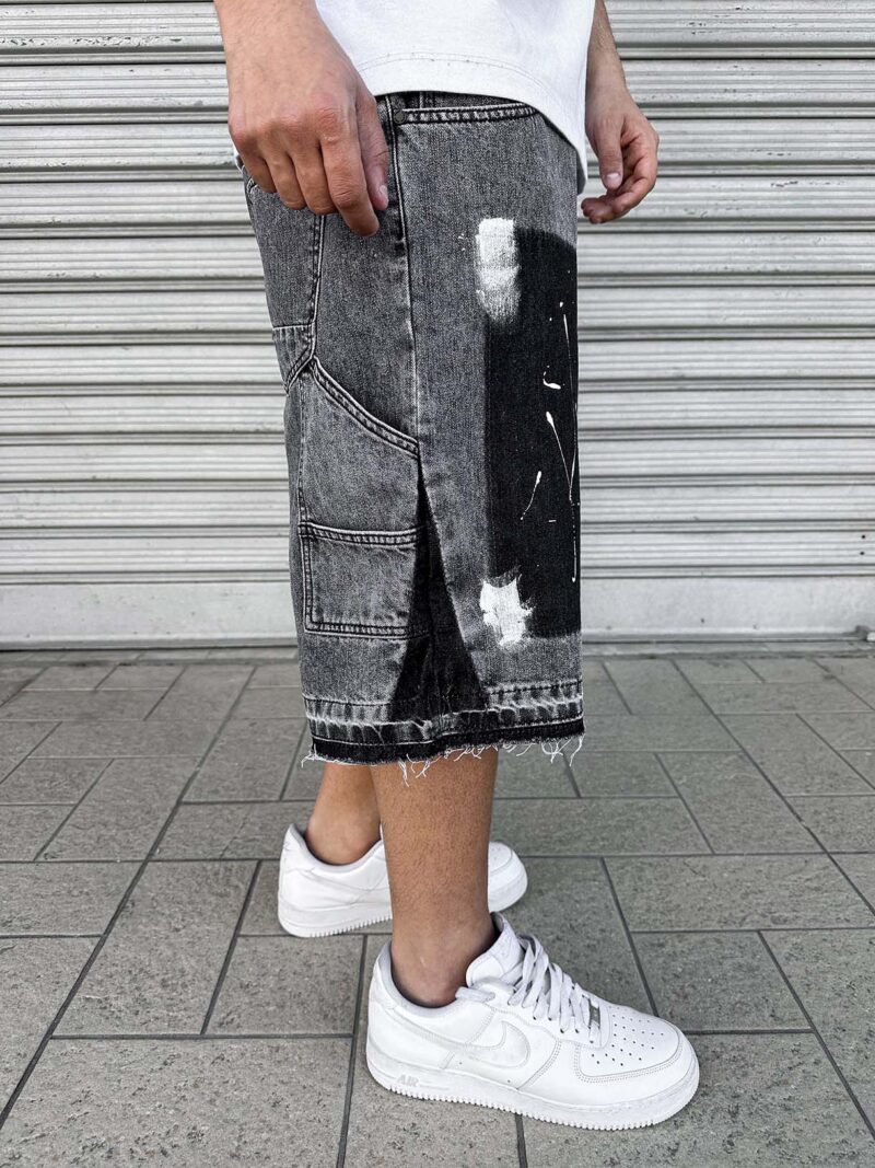 Flare Shorts Paint Grey - immagine 4