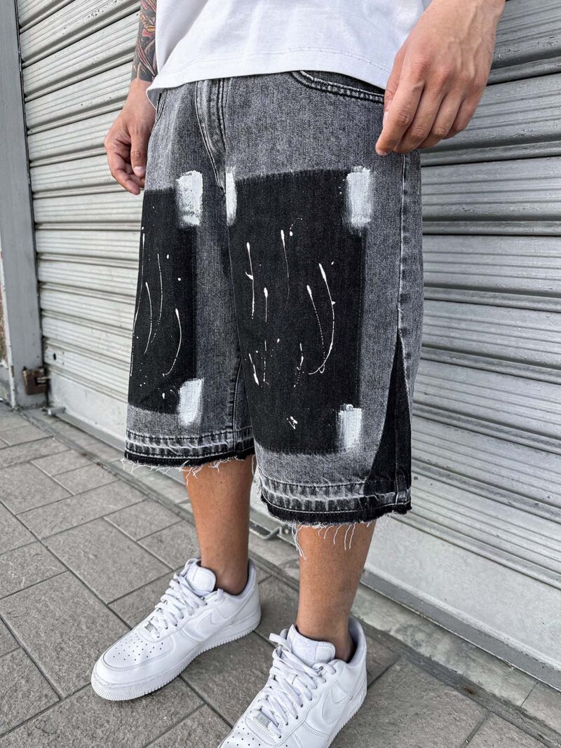 Flare Shorts Paint Grey - immagine 5