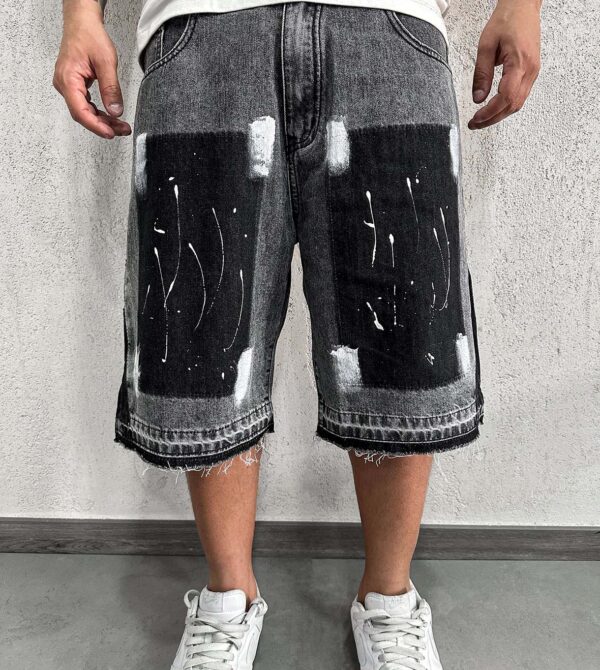 Flare Shorts Paint Grey