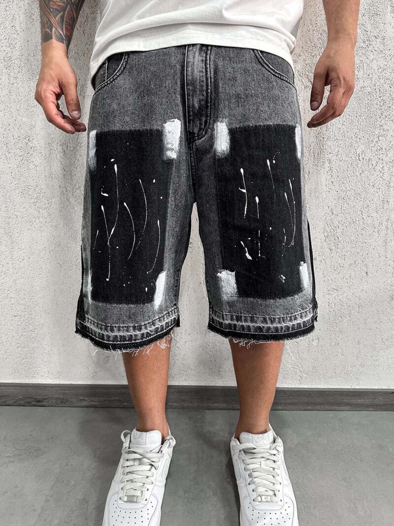 Flare Shorts Paint Grey - immagine 2