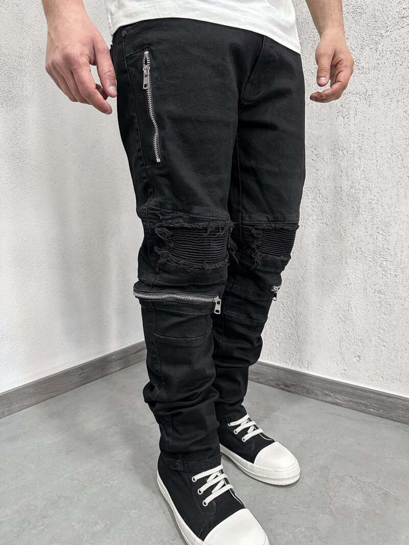 Biker Patch Zip Black - immagine 4