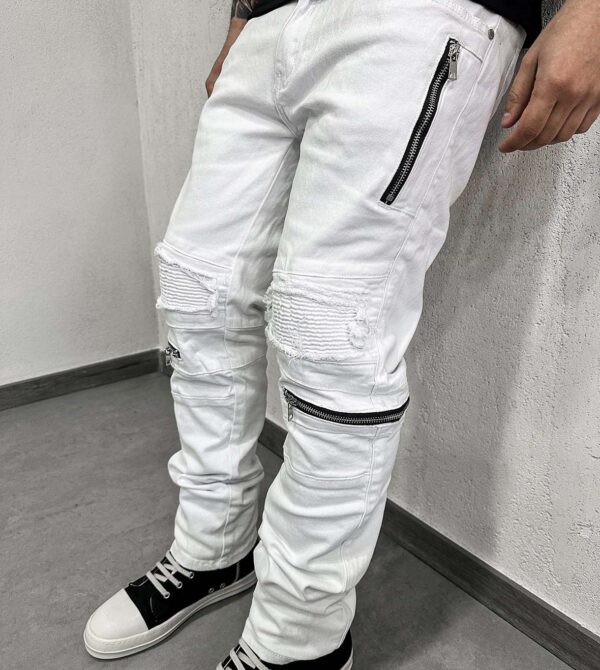 Byker Patch Zip White