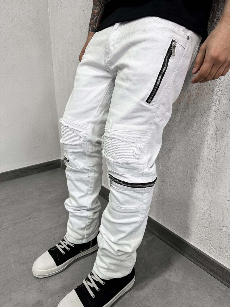 Byker Patch Zip White