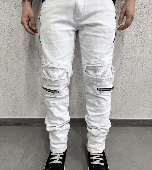 Byker Patch Zip White