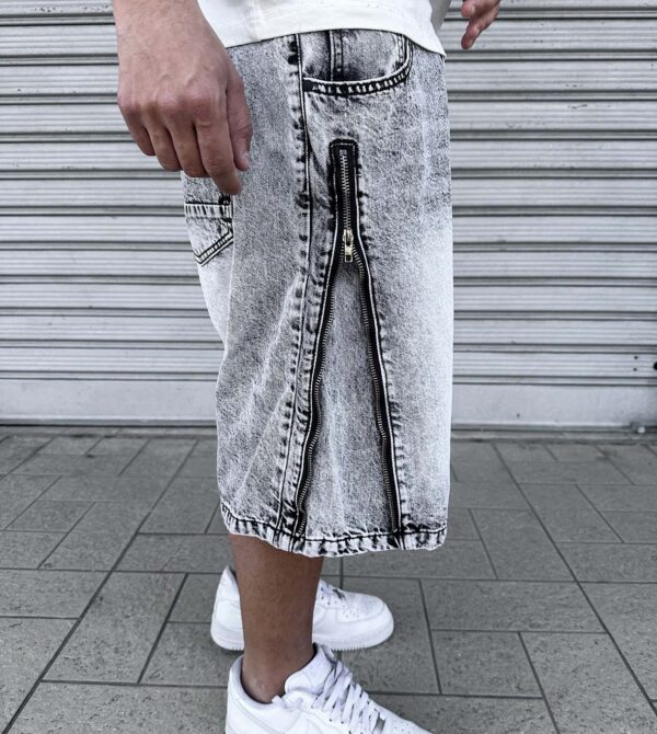Shorts Flare Zip Grey