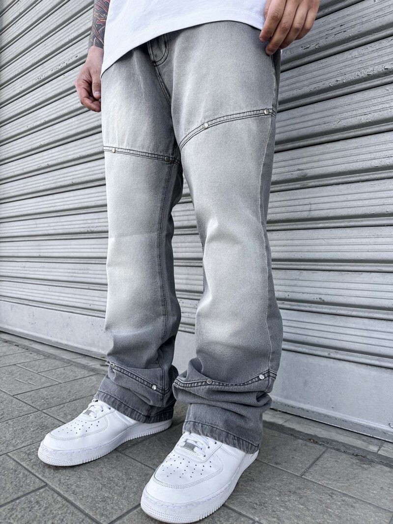 Flare Six Button Grey