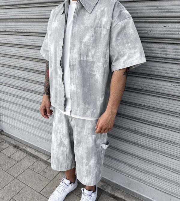 Coord Crop Carpenter Grigio Chiaro