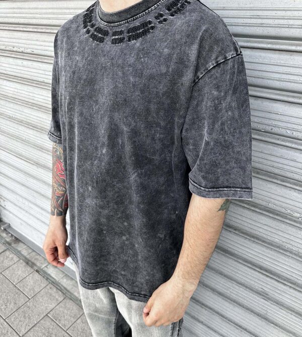Shirt Marmo Wash Ricamata