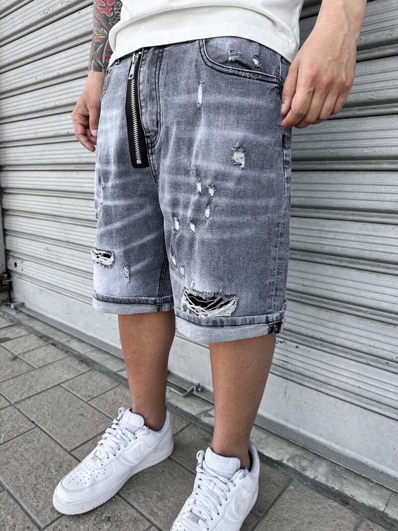 Shorts Double Zip Grey - immagine 3