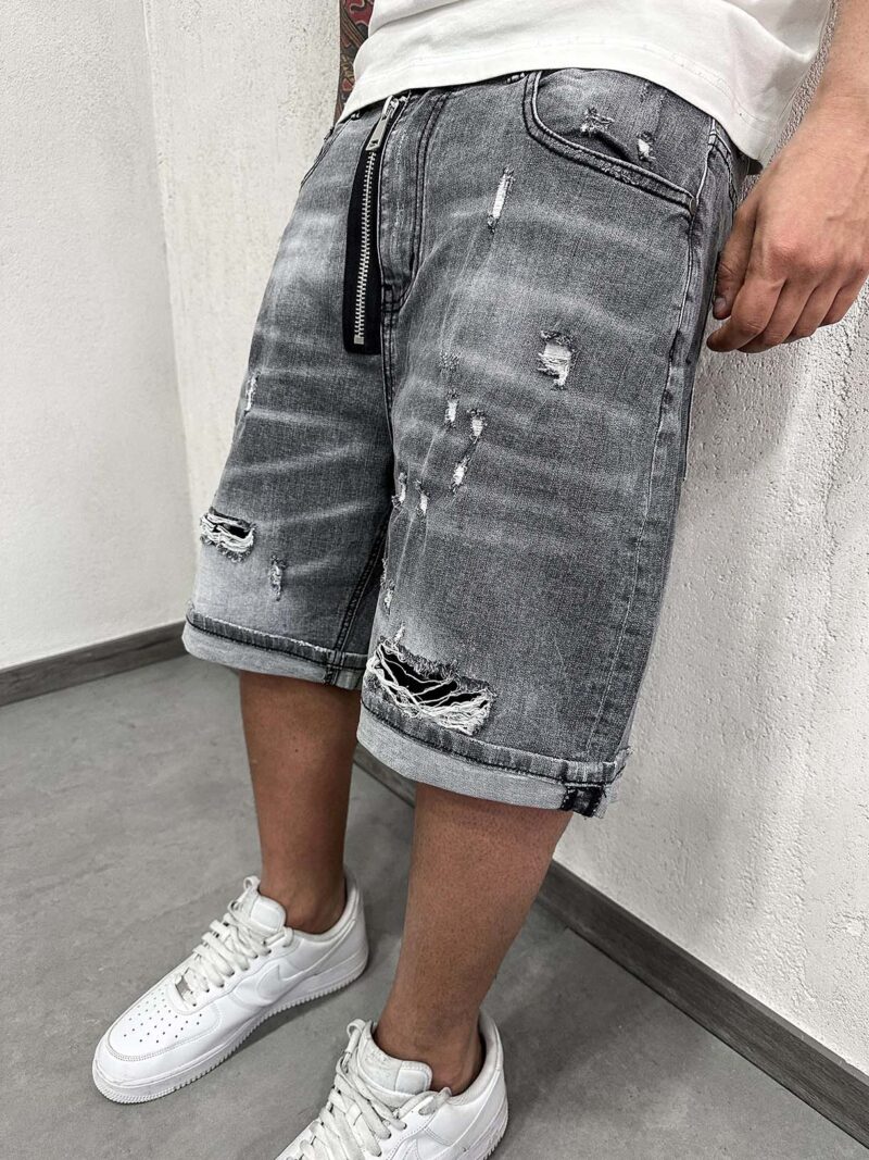 Shorts Double Zip Grey - immagine 4
