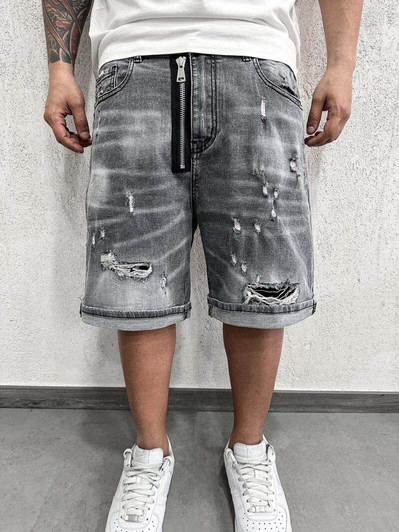 Shorts Double Zip Grey - immagine 2