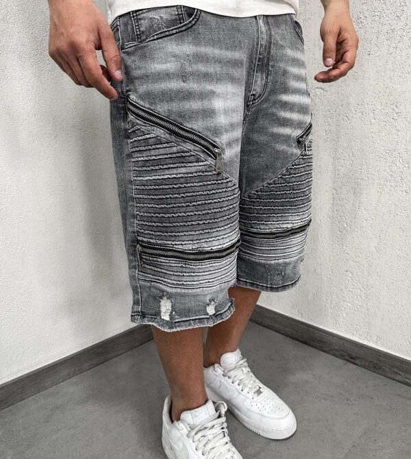 Shorts Four Zip Grey