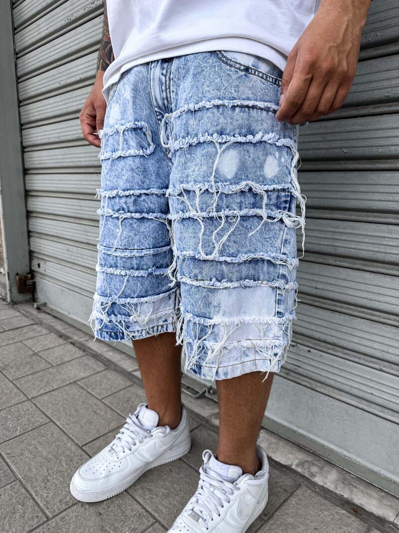 Shorts Sfrangiato Mix Wash - immagine 4
